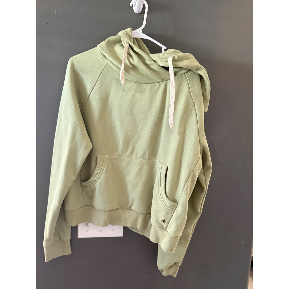 Ampersand Avenue Womens XXL‎ Sage Green 100% Cotton Raglan Pullover Hoodie